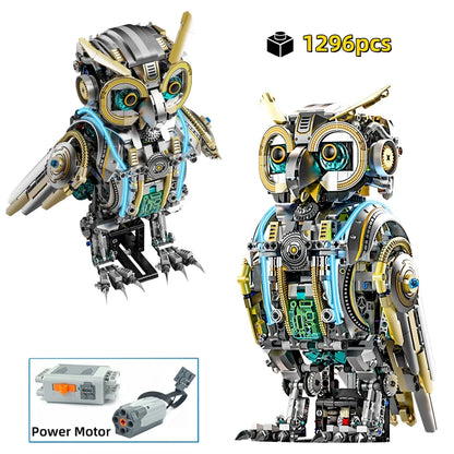 Motorized Owl - 1296Pcs Kinetic Steampunk Building Set