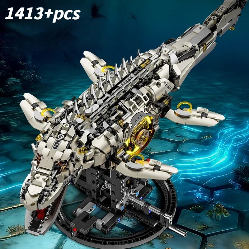 Technical Mosasaurus - 1413pcs Motorized Building Set