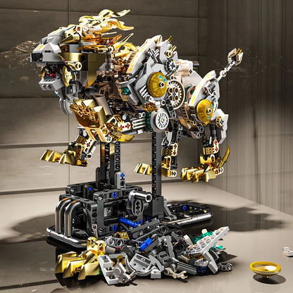 Motorized Lion - Kinetic Mechanical Building Set