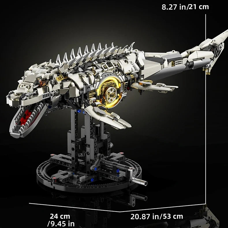 Technical Mosasaurus - 1413pcs Motorized Building Set